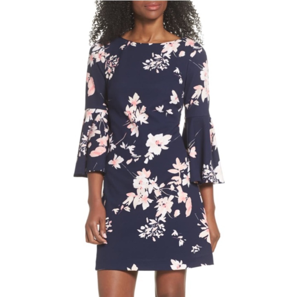 Eliza J Floral Bell Sleeve Dress Size 6P